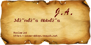 Jónás Abbás névjegykártya